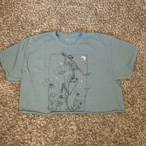 Vinyl icons skeleton poppy flower crop